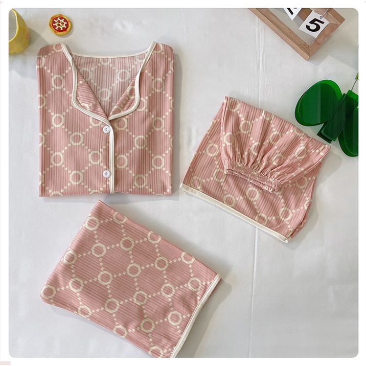 PIJAMA NỮ (KHÔNG MẶC BẦU ) Mặc Nhà SAQ284 set 3 món