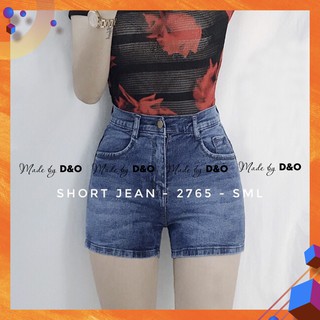 [Size 32~36] Quần Short Jean Xám / Xanh - Lưng Cao, Siêu Co Giãn