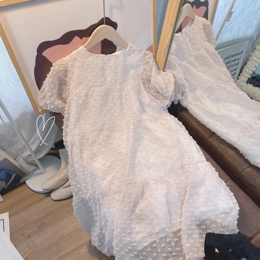 ĐẦM BBD TAY PHỒNG XỐP PASTEL 2M