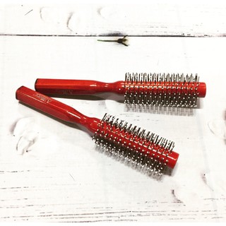 A MORE lược đầu tròn chải tóc xoăn, lược sấy tóc gai tròn cán gỗ - amore Lược gai tròn