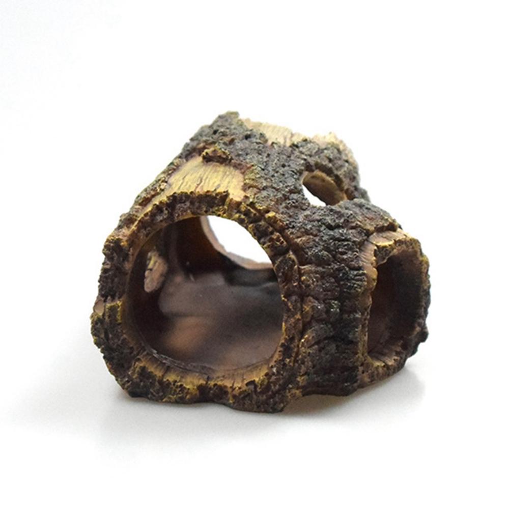 Ngôi Nhà Gỗ Rỗng Bằng Resin Trang Trí Tiểu Cảnh