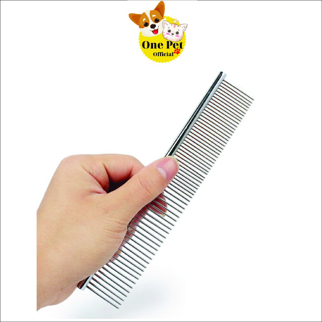 [Mã PET50K giảm Giảm 10% - Tối đa 50K đơn từ 250K] Lược gỡ rối lông Chó, Lược inox 2 đầu gỡ rối - One Pet Shop