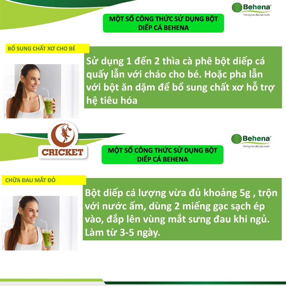 Bột Diếp Cá Nguyên Chất Sấy Lạnh Behena (50g) Hỗ Trợ Bệnh Trĩ, Ngừa Viêm, Hết Mụn Mờ Thâm, Làm Đẹp Da,Trắng Da, Detox | BigBuy360 - bigbuy360.vn