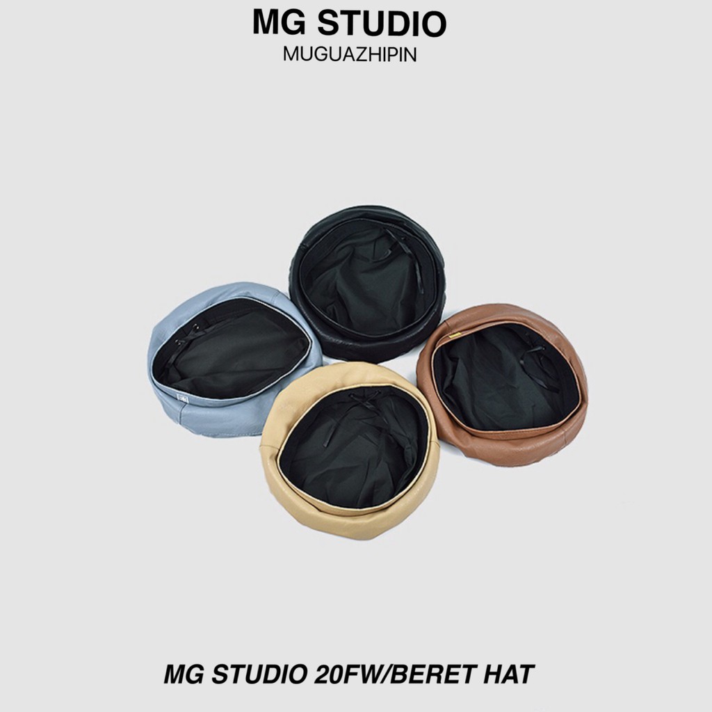 Mũ Nồi MG STUDIO Chất Liệu Da Chóp Phẳng