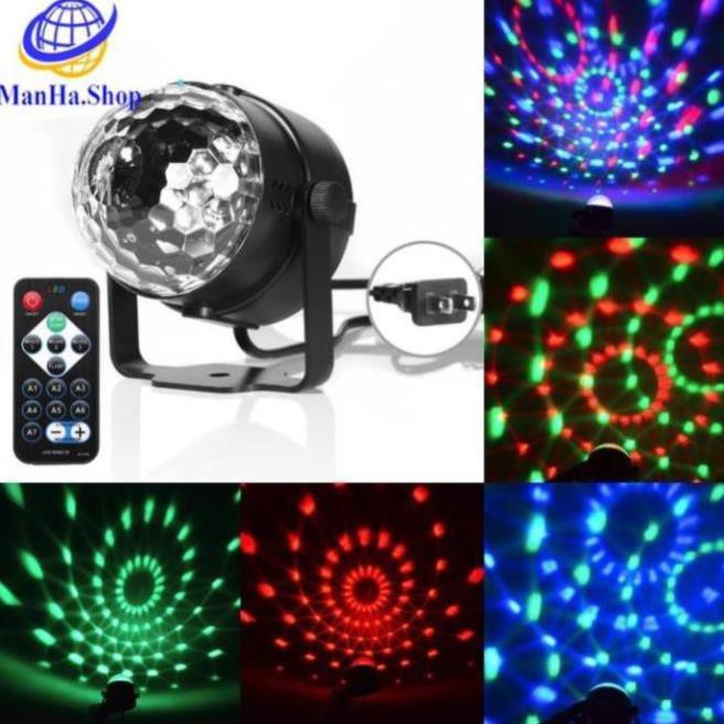 [Giá siêu SỐC] [Siêu sale giá RẺ] [GIẢM GIÁ SIÊU SỐC] Đèn LED xoay 7 màu sân khấu chớp theo nhạc kèm khiển