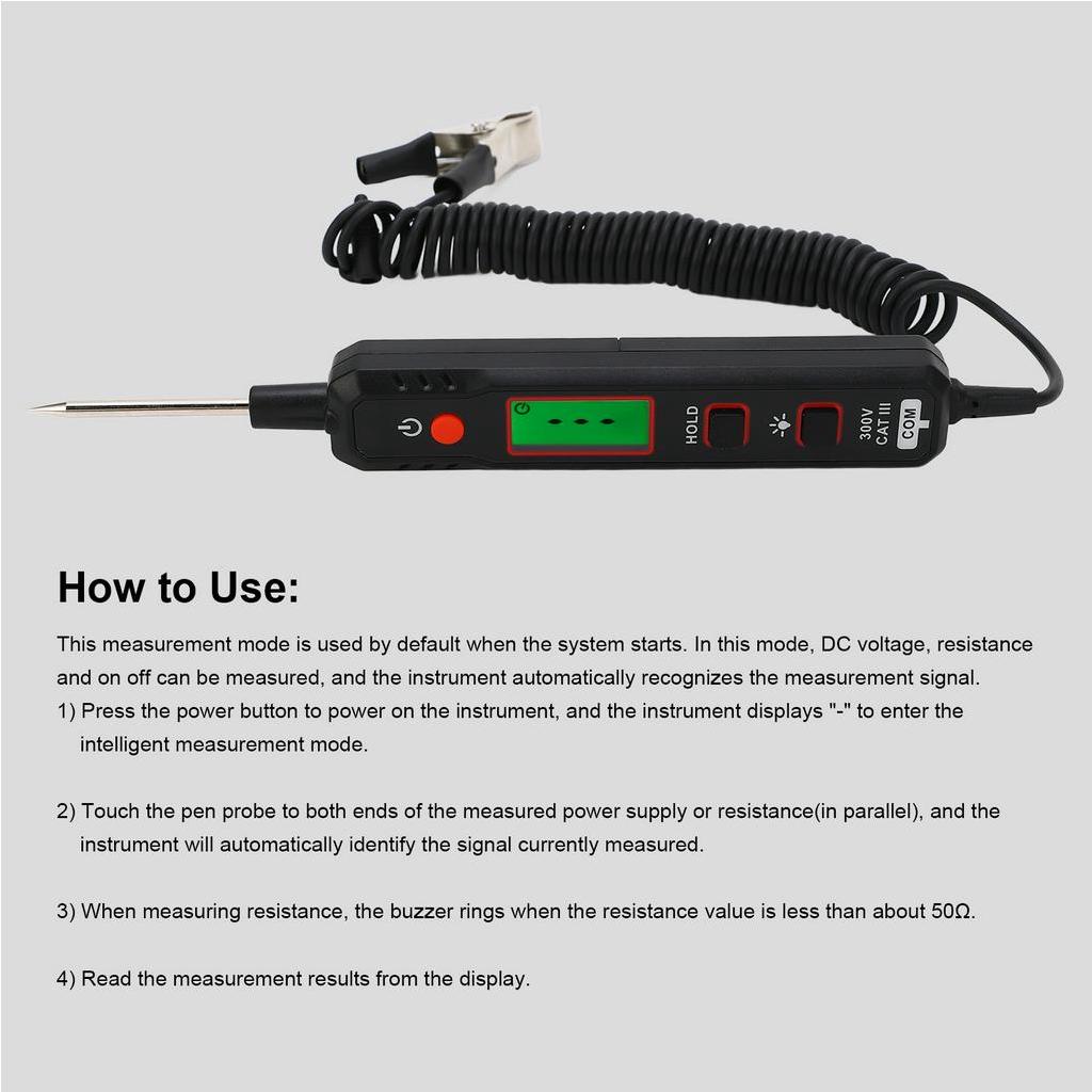 Có thể bán buôn Đèn thử ô tô MAYILON HT86A Bút điện áp hai chiều tự động 2‑100V DC hạng nặng Westvirginia058 Hàng giao ngay