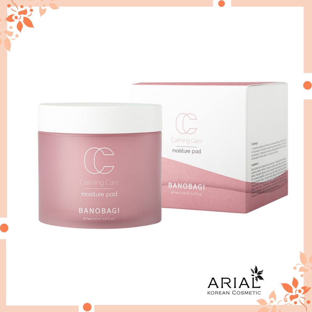 💎 [ CHÍNH HÃNG ] Toner dạng bông Banobagi Calming Care Moisture Pad (60miếng/125ml) (Có tem chống hàng giả bộ công an) 💦 | BigBuy360 - bigbuy360.vn