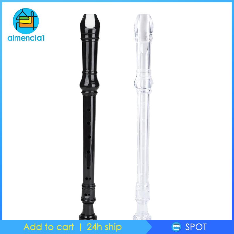 Sáo dọc Recorder giọng nữ cao phong cách Đức có que làm sạch màu đen
