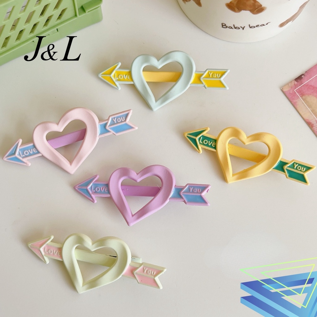 Kẹp Tóc Hình Mũi Tên Trái Tim Nhiều Màu Sắc