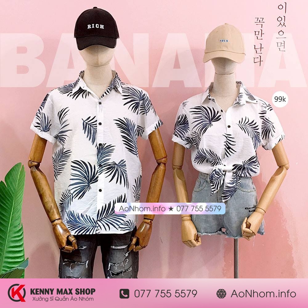 Áo sơ mi đi biển mềm mát - Lá xám, Lá xanh 🌿 Có đủ size Em Bé S, M, L, XL, XXL, XXXL - Có size trên 100kg | BigBuy360 - bigbuy360.vn