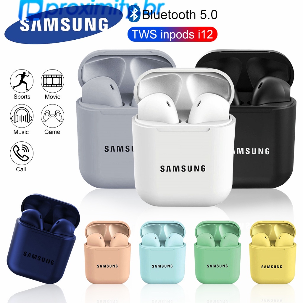 Tai Nghe Samsung Inpods I12 TWS Bluetooth 5.0 Không Dây Tai Nghe Không Dây Thể Thao Tai Nghe Chống Ồn Dành Cho IOS/Android