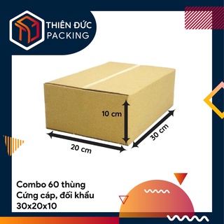 COMBO 60 thùng 30x20x10 carton đóng hàng cứng cáp