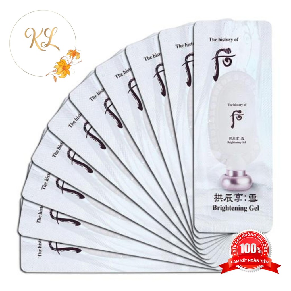 Combo 10 Gói Tẩy Da Chết Whoo Dưỡng Trắng Mịn Giảm Mụn Đầu Đen 1ml