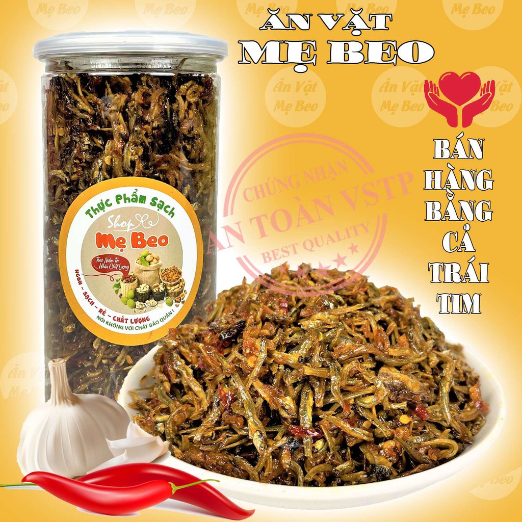 Cá Cơm Rim Tỏi Ớt Mẹ Beo Hộp 300Gr-500Gr Cực Ngon | BigBuy360 - bigbuy360.vn