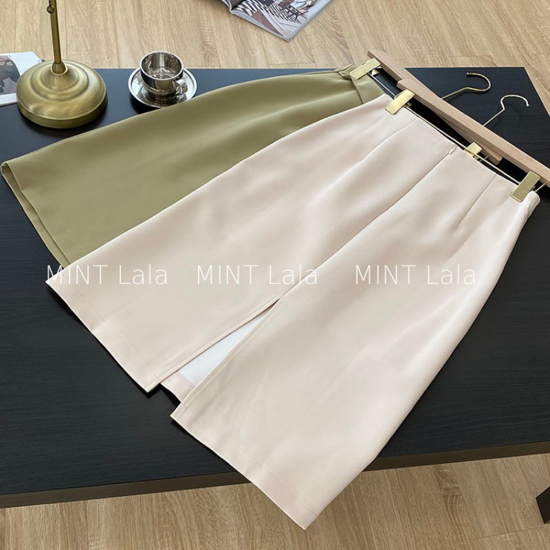 Chân Váy Công Sở Hàn Quốc Dài Qua Gối Xẻ Sau Thanh Lịch