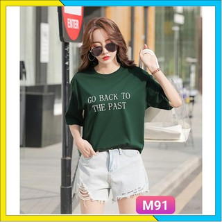 Áo Thun Nữ Tay Ngắn 🔔FREESHIP🔔 Áo phông nữ thun cotton, mịn, mát, sành điệu in chữ Mã: M91