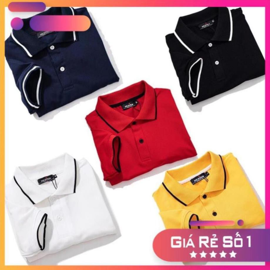 Áo Phông Nam Nữ Polo Có Cổ Siêu Đẹp - Áo Polo Nam Nữ Unisex Aristino - Phối viên đẹp, vải mềm, co giãn, mặc siêu mát ་