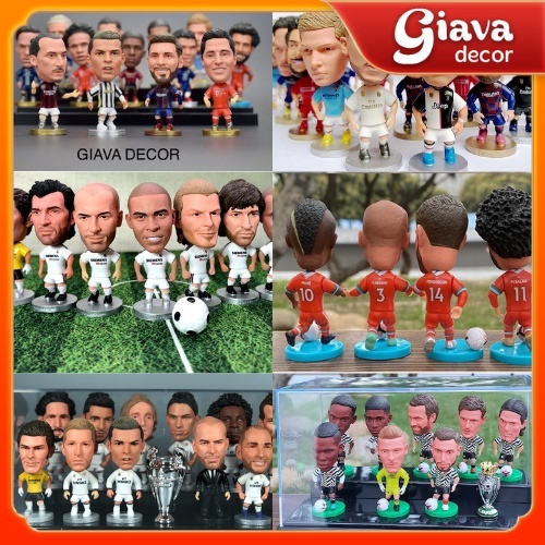 Tượng Cầu Thủ mini quà tặng trang trí bàn làm việc Messi Cr7 Neymar Ronaldo Mbappe mô hình GIAVA