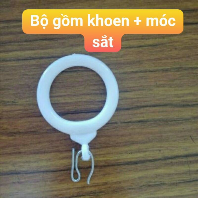 KHOEN TRÒN NHỰA KÈM MÓC SẮT bịch 10 CÁI 15.000