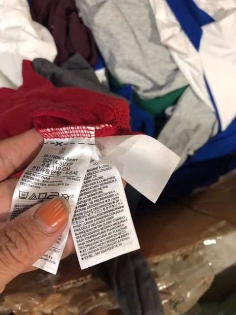 Áo cotton GAP dài tay bé trai size đại