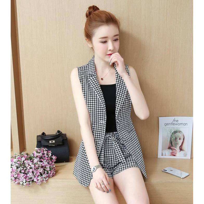 Bộ Vest Short Cá Tính - Set Vest  Kaki Lụa Cao Cấp Quần Đùi Áo Tay Ngắn Kèm Áo Thun Trong Năng Động | BigBuy360 - bigbuy360.vn