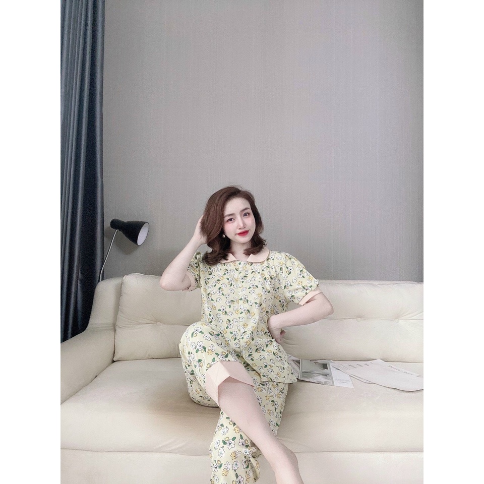 🎀Sét đồ ngủ cổ sen 🎀quần dài lụa hàn siêu xinh mặc nhà🎀 Đồ bộ freesize giá rẻ | BigBuy360 - bigbuy360.vn