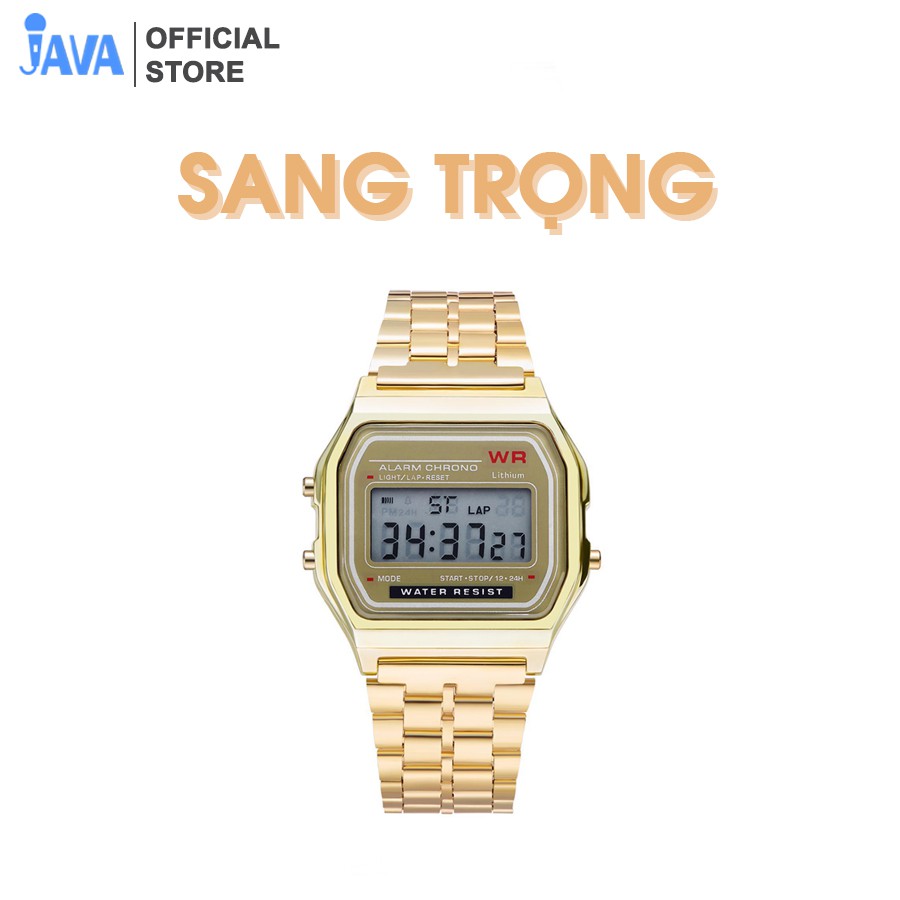 Đồng hồ điện tử dây kim loại unisex nam nữ WR - Chống xước - Chống nước - Sang trọng | BigBuy360 - bigbuy360.vn