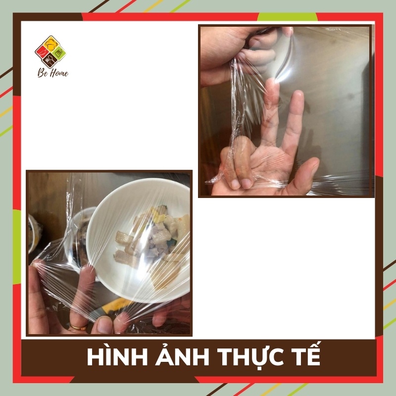 Màng Bọc Thực Phẩm Có Lưỡi Cắt TrangThu BEHOME Màng Bọc Thức Ăn Co Dãn Siêu Bền Đảm Bảo An Toàn [TRANGTHU412]