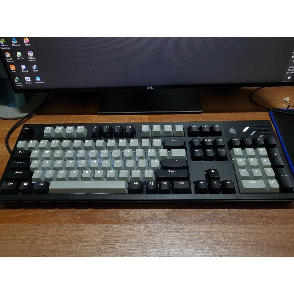 Keycap Corsair lắp vừa PBT dày in doubleshot xuyên led font chữ đẹp hơn keycap Razer nút phím mặc định, km keypulle dài