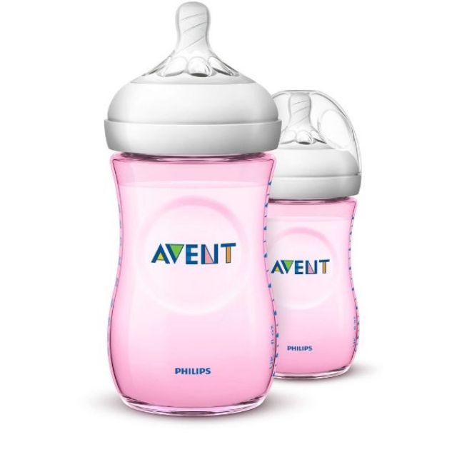 Bình sữa Philips AVENT Natural 260ml Xanh - Hồng