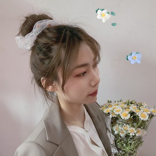 INS Cúc Scrunchies Dây Buộc Tóc Hoa [QM1718]