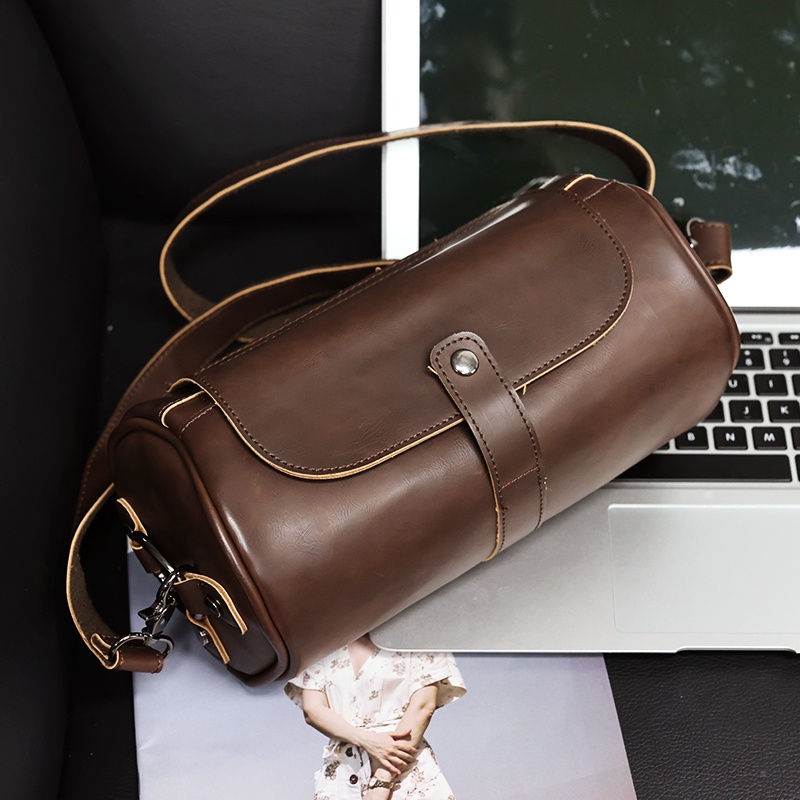 Túi bao tử nam ⚡FREESHIP⚡da hình trống hiện đại độc lạ, ngầu Lịch lãm, phong cách, bền đẹp BH 12t Tặng Vớ nam Z7B8 | BigBuy360 - bigbuy360.vn