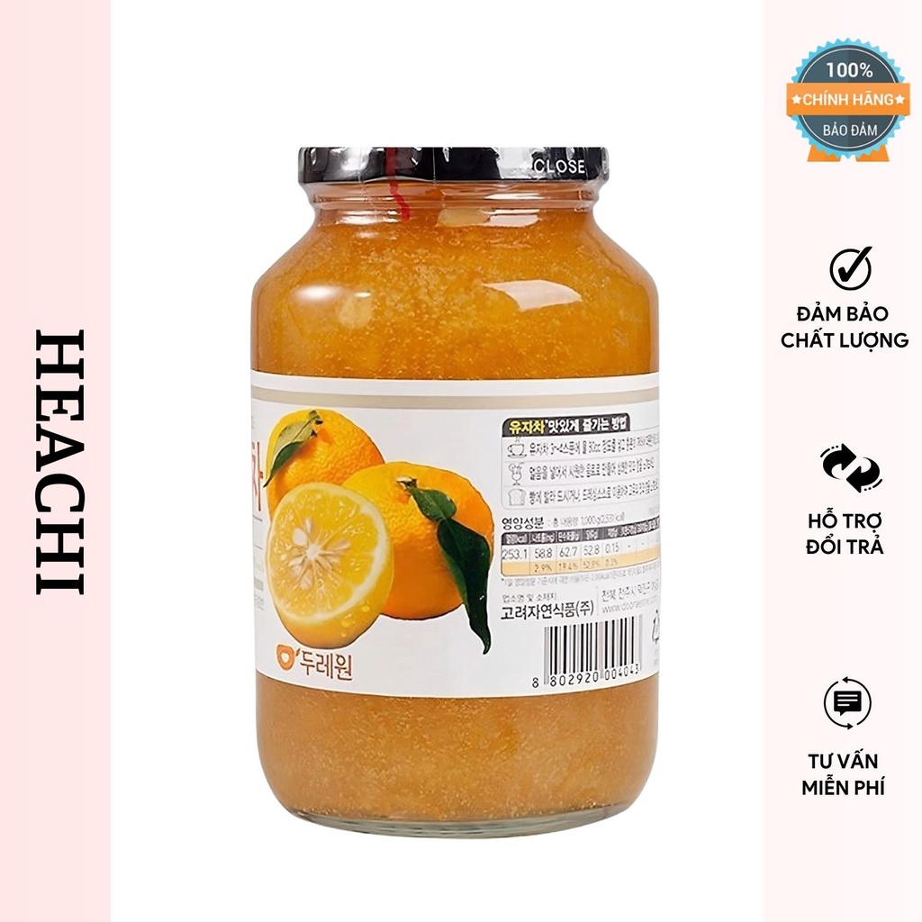 Mật ong chanh đào Hàn Quốc 1kg chính hãng HEACHI MO002