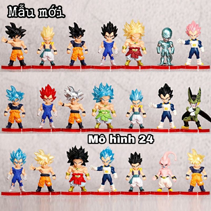 [1 con] Mô hình chibi đồ chơi Dragon Ball Songoku gohan broly super dragonball goku super saiyan gohan vegeta gogeta C21