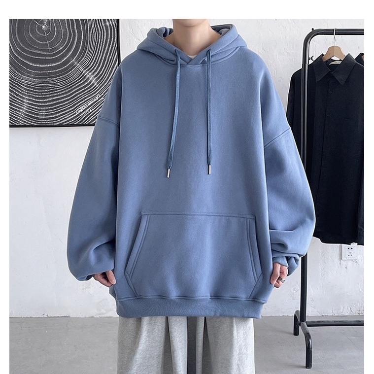 Hoodie basic trơn size M L XL - Video Ảnh Thật