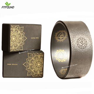 Set vòng bọc cao su + cặp gạch eva 300g tập yoga cao cấp