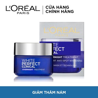 Kem dưỡng da trắng mịn và giảm thâm nám ban đêm L'Oreal Paris White Perfect Clinical 50ml