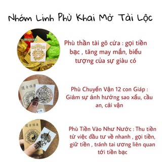 Combo miếng dán linh phù dán điện thoại đẹp lung linh