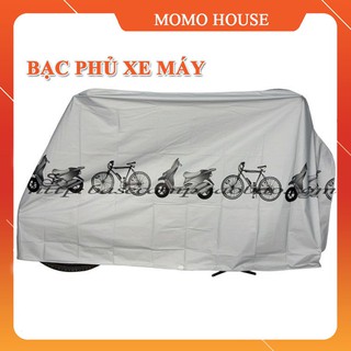 Bạt Phủ Xe Máy, Xe Đạp Vải Dù Dày Dặn Che Nắng, Che Mưa Chống Thấm Nước, Chống Bụi Tốt Kích Cỡ Phù Hợp Mọi Loại Xe
