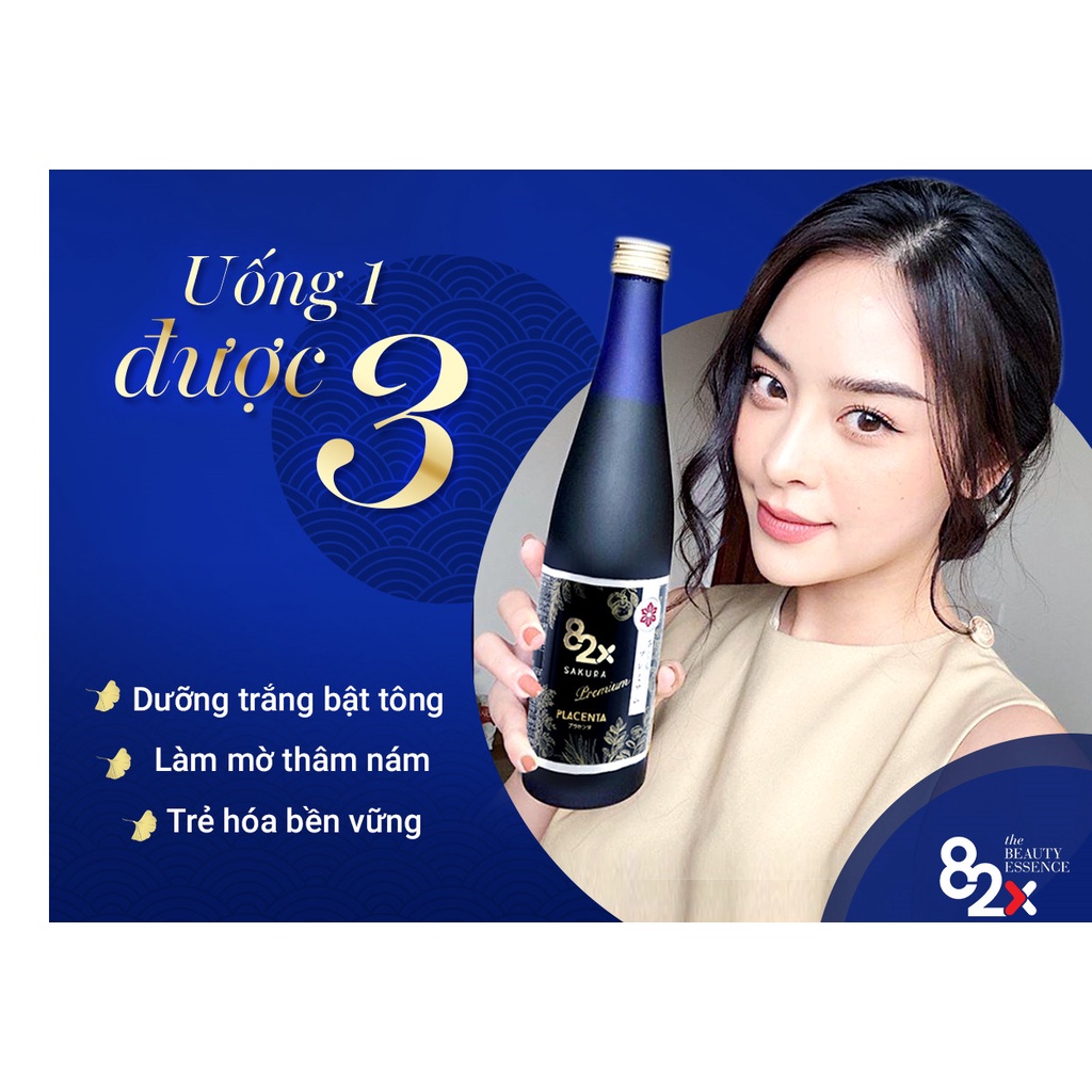 Collagen nước 82X- Placenta Sakura Premium cao cấp 500ml/chai.