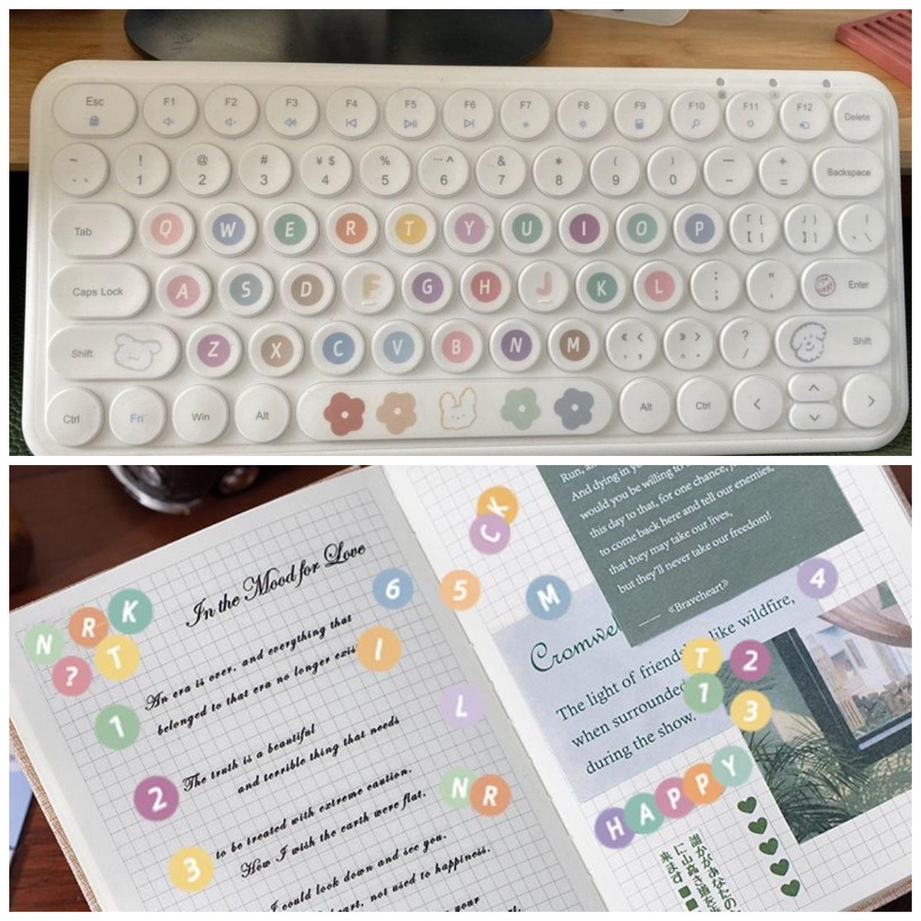 1 Set Miếng Dán Trang Trí Sổ Tay Hình Chữ Cái Tiếng Anh Nhiều Màu Cỡ Lớn note