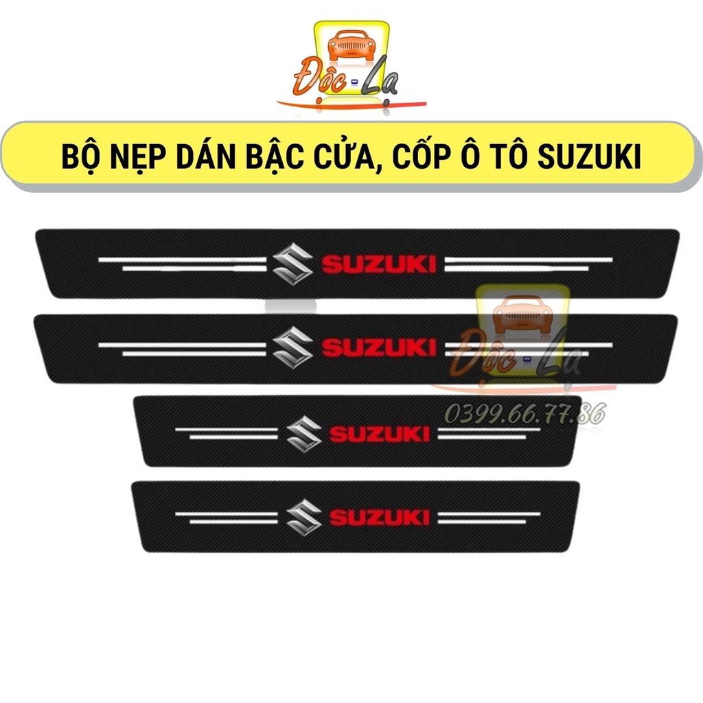 SUZUKI - Nẹp Dán Logo SUZUKI Chống Trầy Xước Bảo Vệ Bậc Cửa Xe Hơi/ Bảo Vệ Cốp Sau Xe Hơi Bền Đẹp