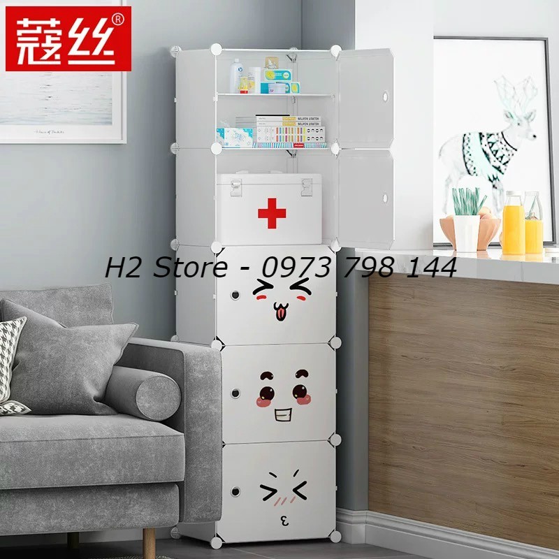 TỦ ĐỰNG ĐỒ ĐA NĂNG 10 Ô (CHIA Ô)