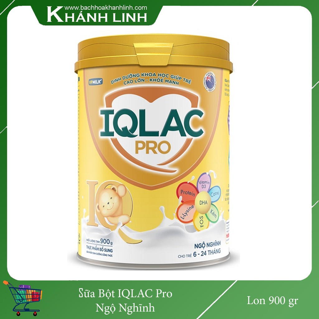 Sữa Bột IQLAC PRO Ngộ Nghĩnh Lon 900G