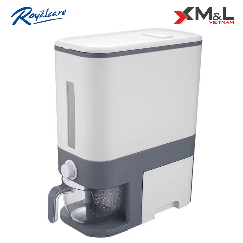 Thùng đựng gạo thông minh M&L Royalcare 6068 - bao gồm khay đựng ngũ cốc - chống ẩm mốc côn trùng - đồ gia dụng tiện ích