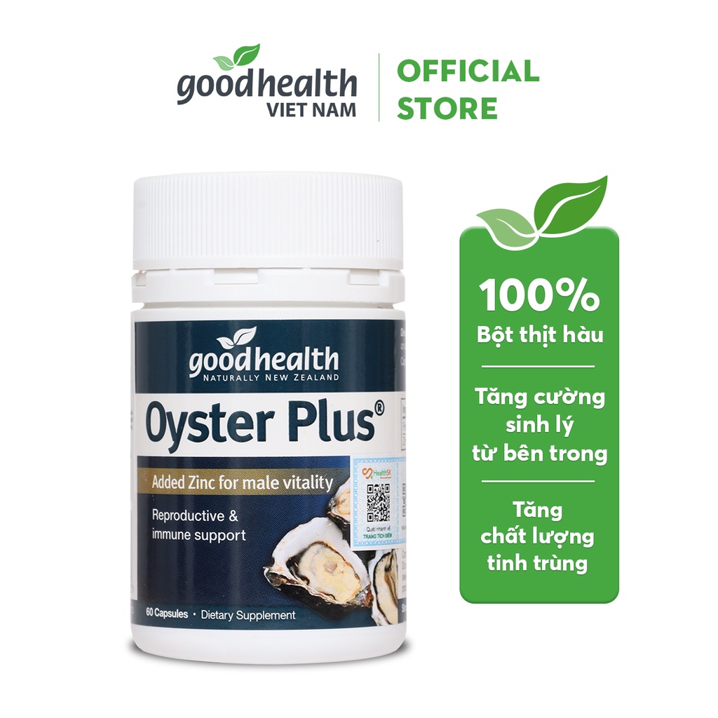 Viên uống Tinh chất hàu Goodhealth Oyster Plus 30/60 viên tăng cường sinh lý nam, hỗ trợ sinh sản [CHÍNH HÃNG]