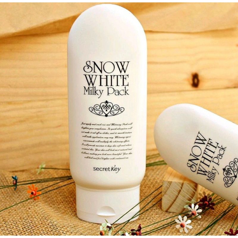 kem tắm trắng secret key snow white milky pack dưỡng da trắng sáng mềm mượt