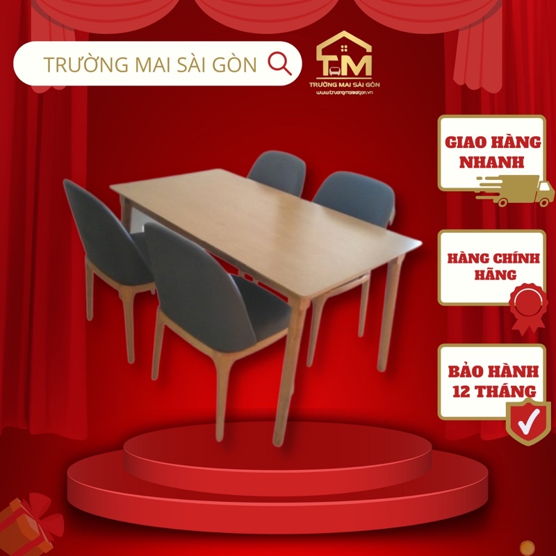 bộ bàn ăn gia đình giá rẻ ghế eames 4 đến 6 chỗ ngồi gồm nhiều màu sắc model nhất Trường Mai Sài Gòn