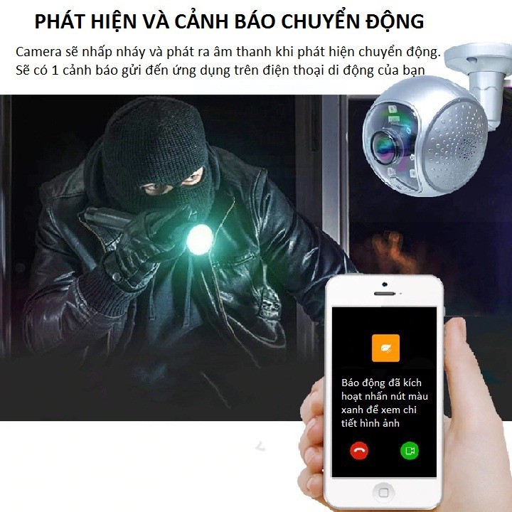 Camera ip wifi góc rộng 180 độ Carecam 2.0 MP – Quan sát ban đêm Xem đêm có màu, Chống nước – Bảo hành 18 tháng