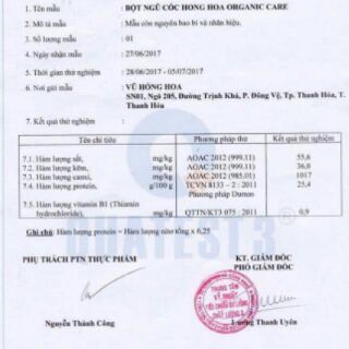 NGŨ CỐC TĂNG CÂN HỒNG HOA
